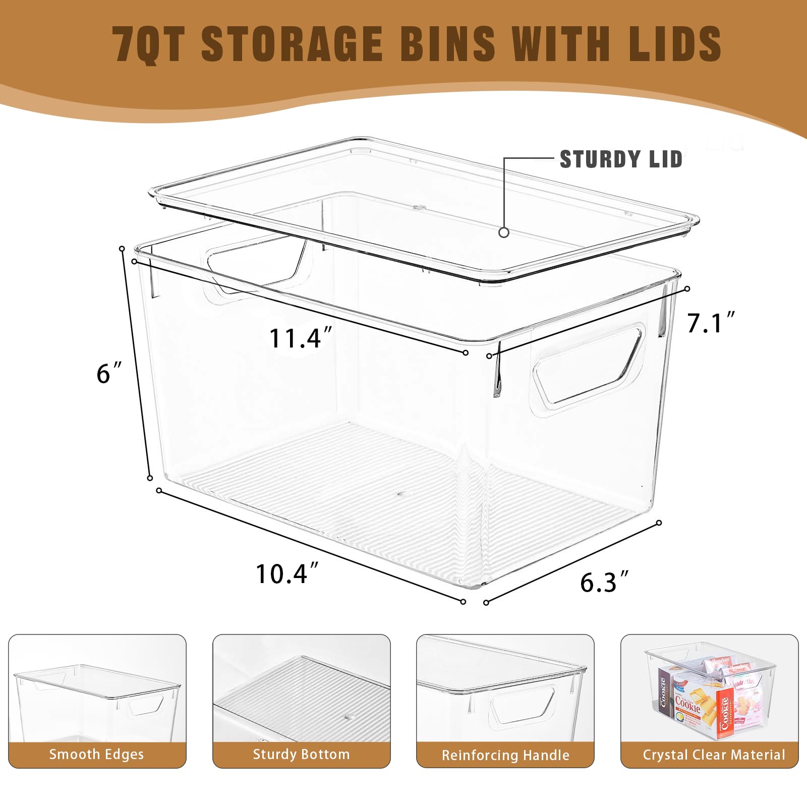 Freebat stackable bin with grooved lid maximizes vertical storage