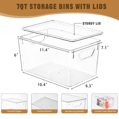 Freebat stackable bin with grooved lid maximizes vertical storage