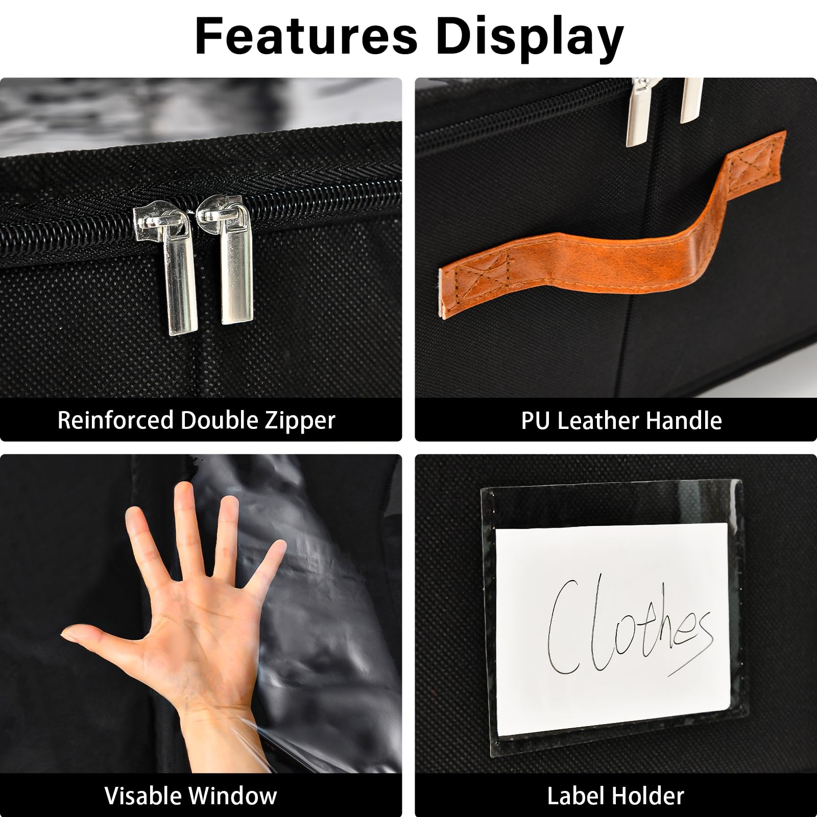 Freebat 10-inch tall organizer stores clothes and bedding efficiently.
