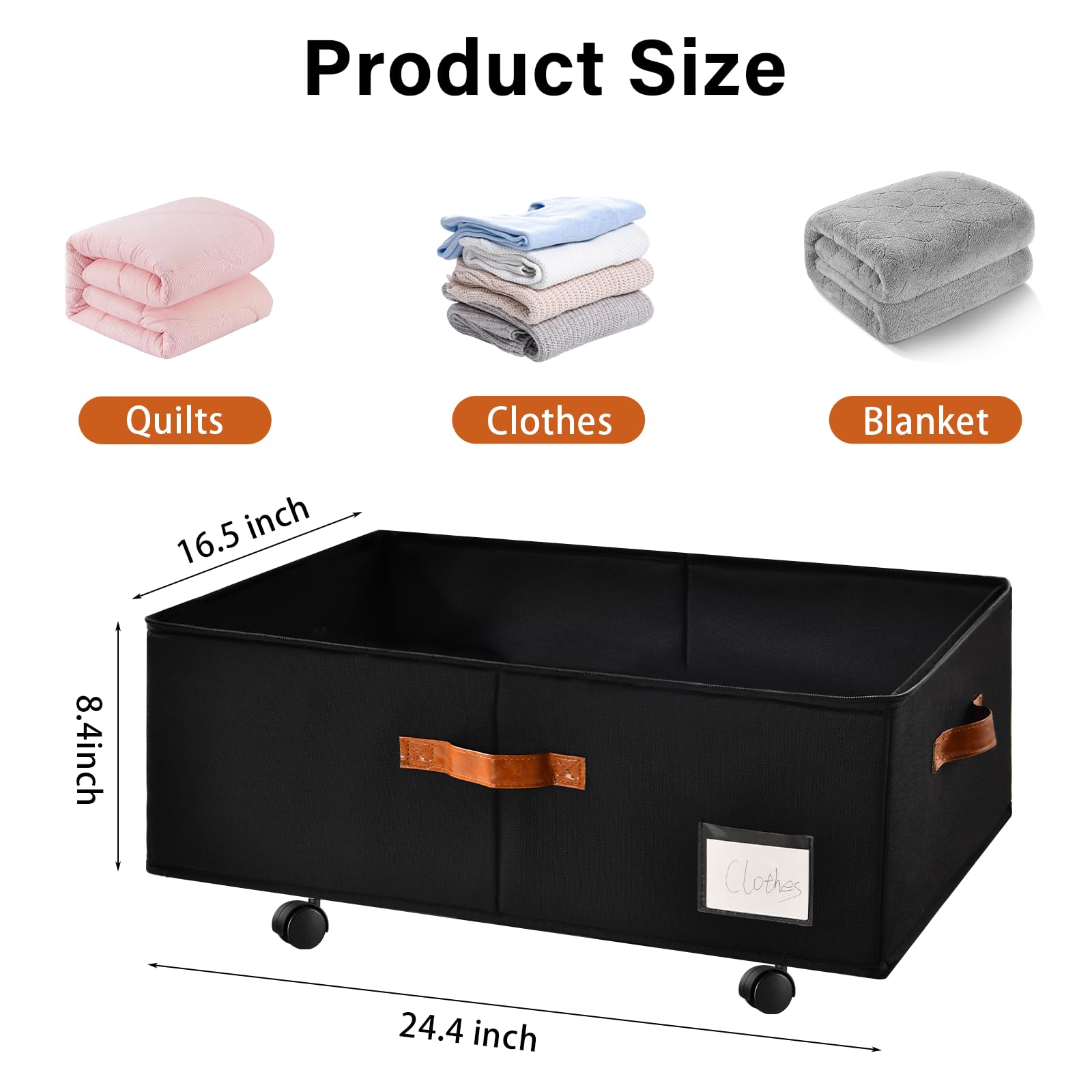 Freebat under-bed storage with clear lid for quick content identification.