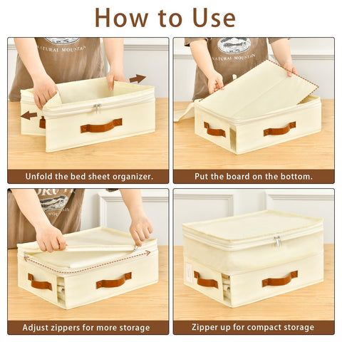 Freebat under-bed storage option keeps blankets tucked away neatly.