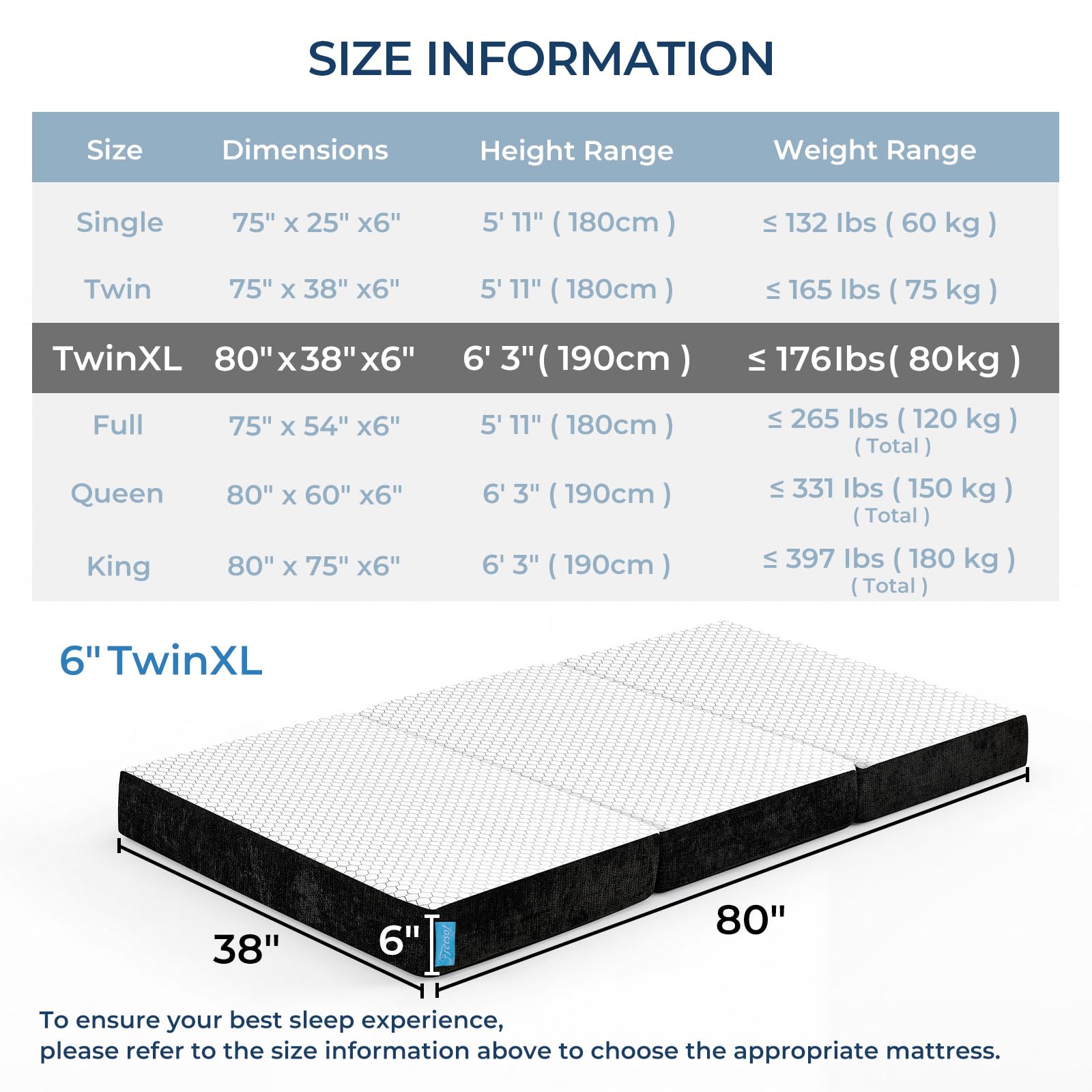 Freesof memory-foam three-layer structure offers balanced support and contouring.