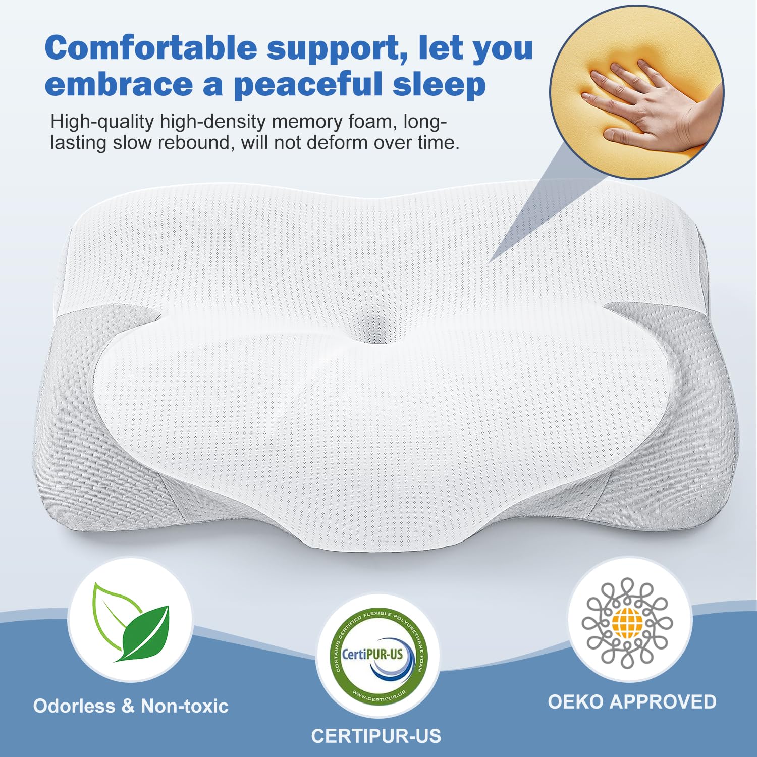 Freevary memory foam is CertiPUR-US certified for safe, adaptive support.
