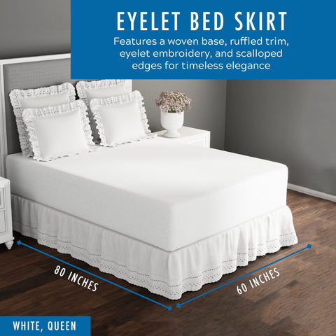 Fresh Ideas bed skirt with ruffled edge profile elevates bed aesthetics