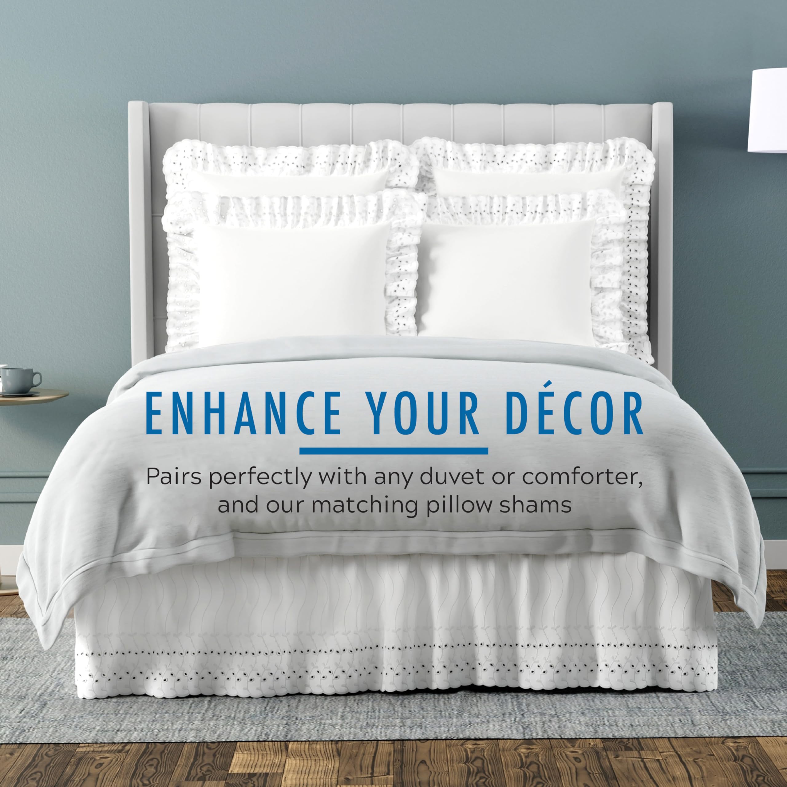 Fresh Ideas polyester microfiber fabric is durable and easy to care for.
