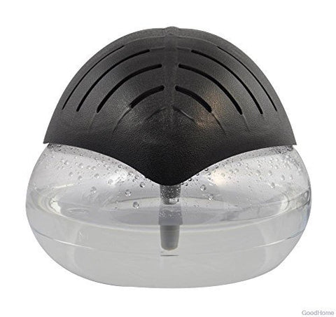 FreshAir GoodVac Air Revitalizer front view with blue night light and diffuser action.
