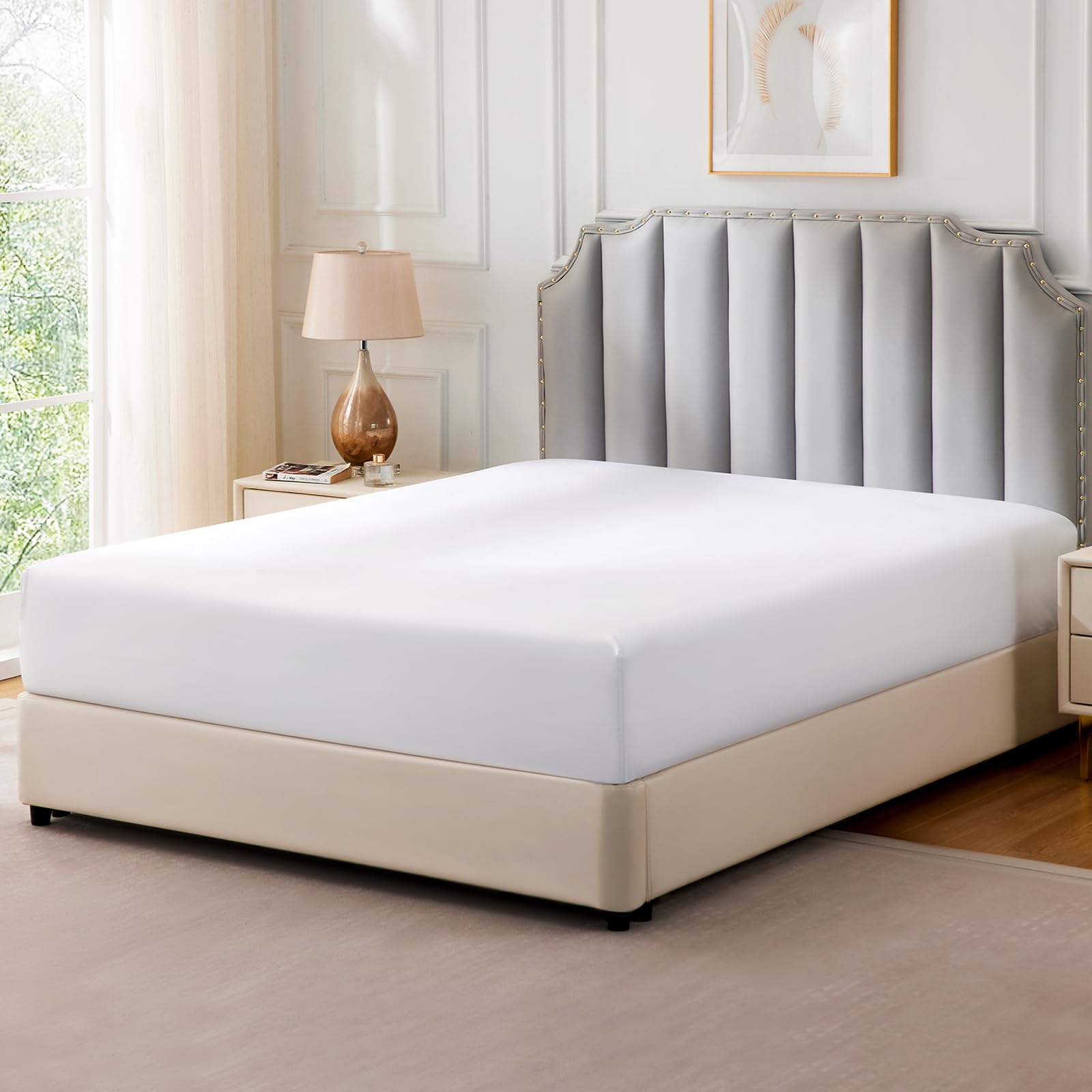 Luxurious FreshCulture bedroom upgrade promoting restful nights and airier sleep.