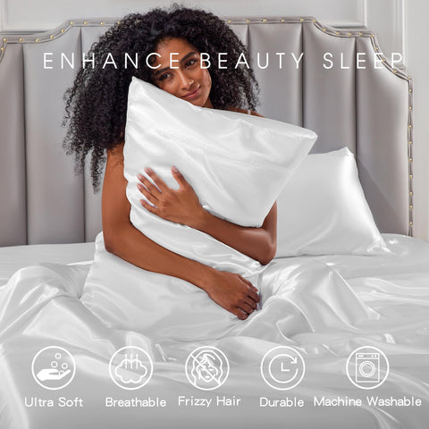 FreshCulture easy-care satin sheets designed for cold-water machine washing.
