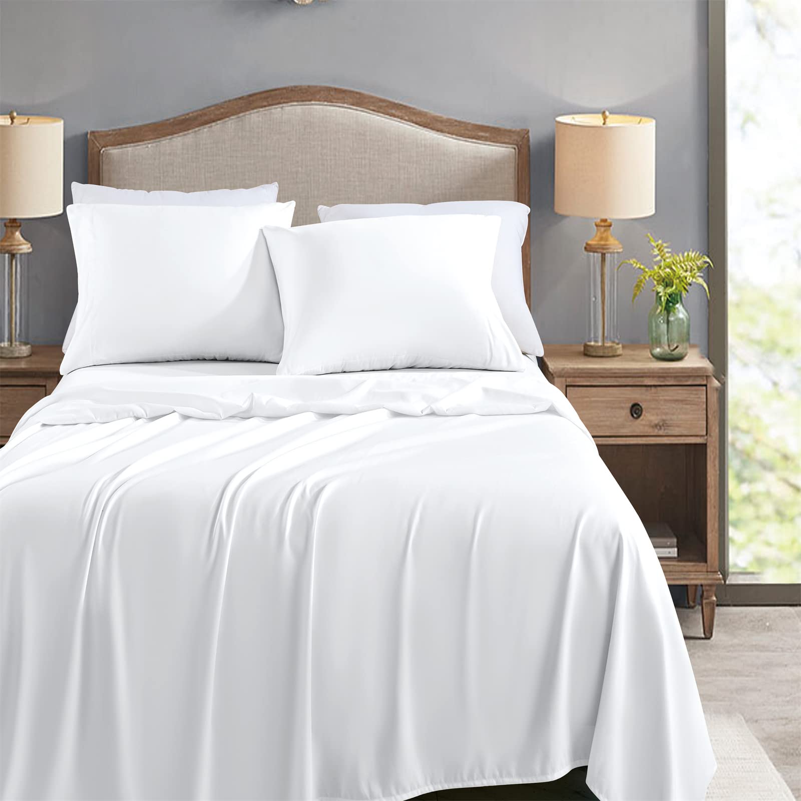 FreshCulture soft microfiber flat sheet close-up showing plush texture and breathability.