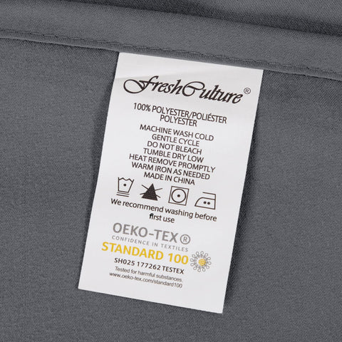 FreshCulture King Flat Sheets dark-grey color offer versatile styling