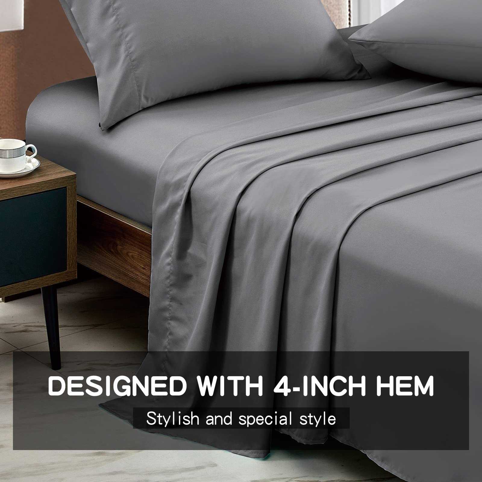 FreshCulture King Flat Sheets double-brushed soft provide exceptional coziness