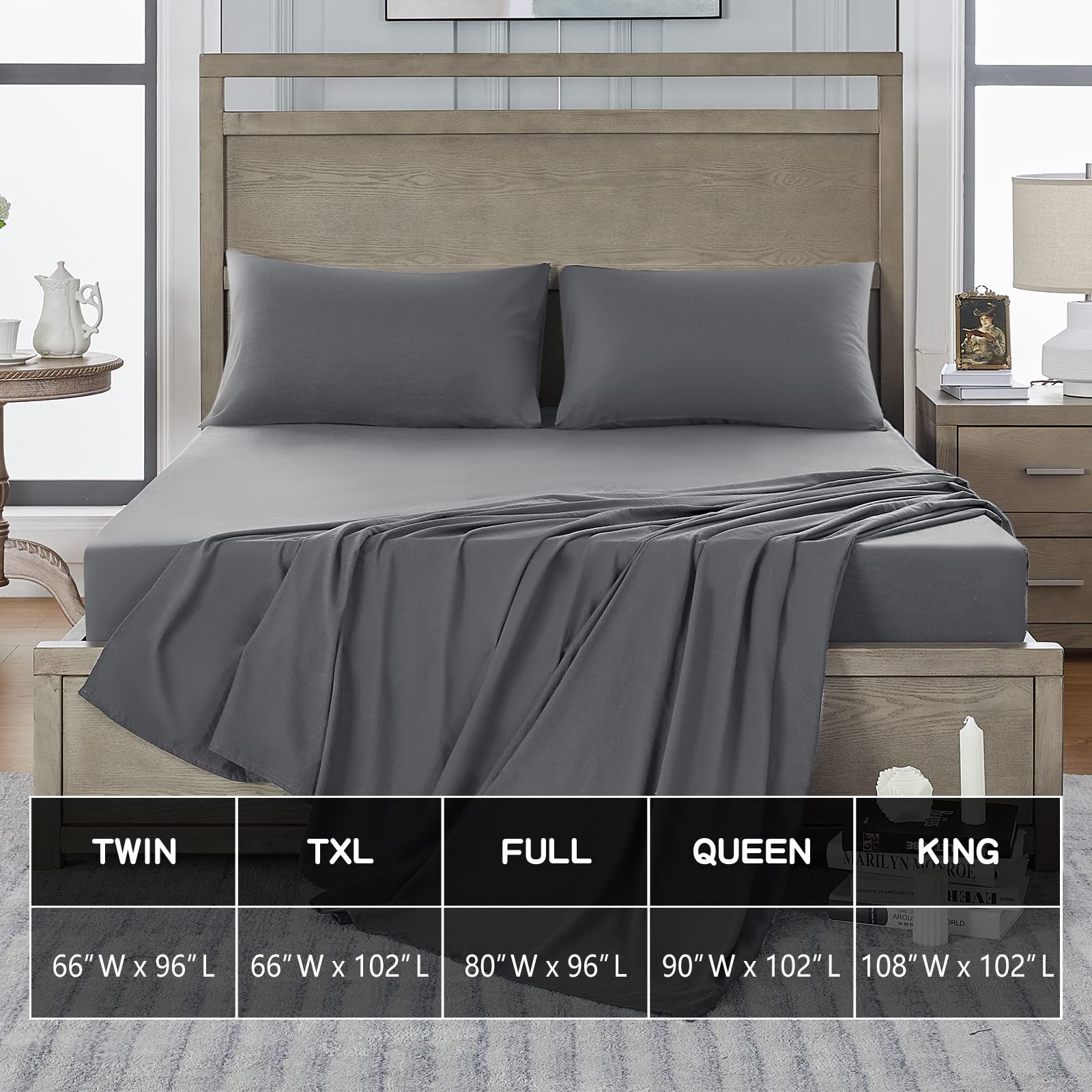 FreshCulture King Flat Sheets easy-care cold wash for simple maintenance