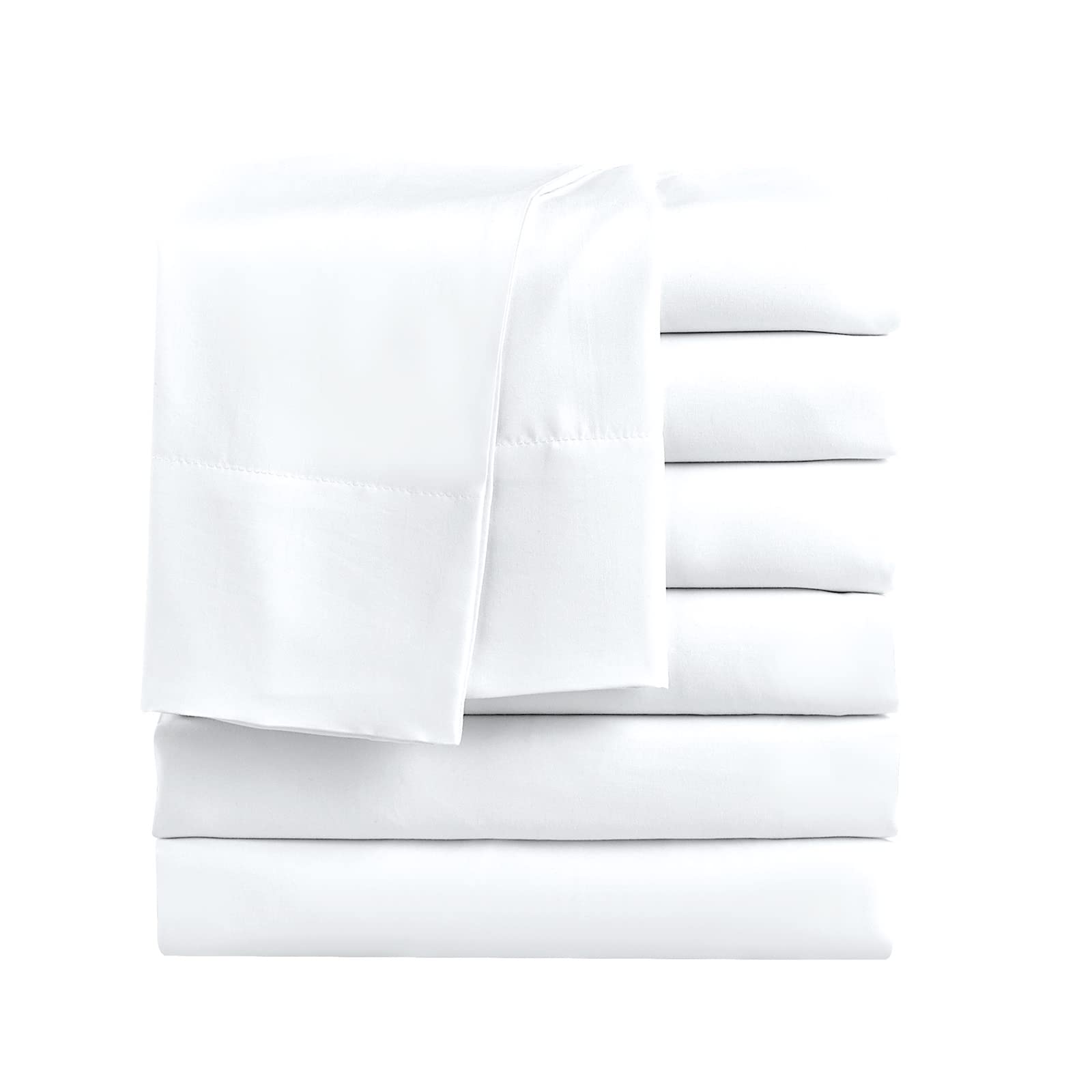 FreshCulture twin flat sheet 66x96 with a crisp 4-inch hem for hotel-like finish.
