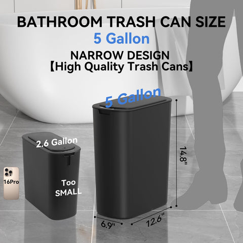 FRESHLIX motion sensor trash bin lid opens automatically for hands-free use