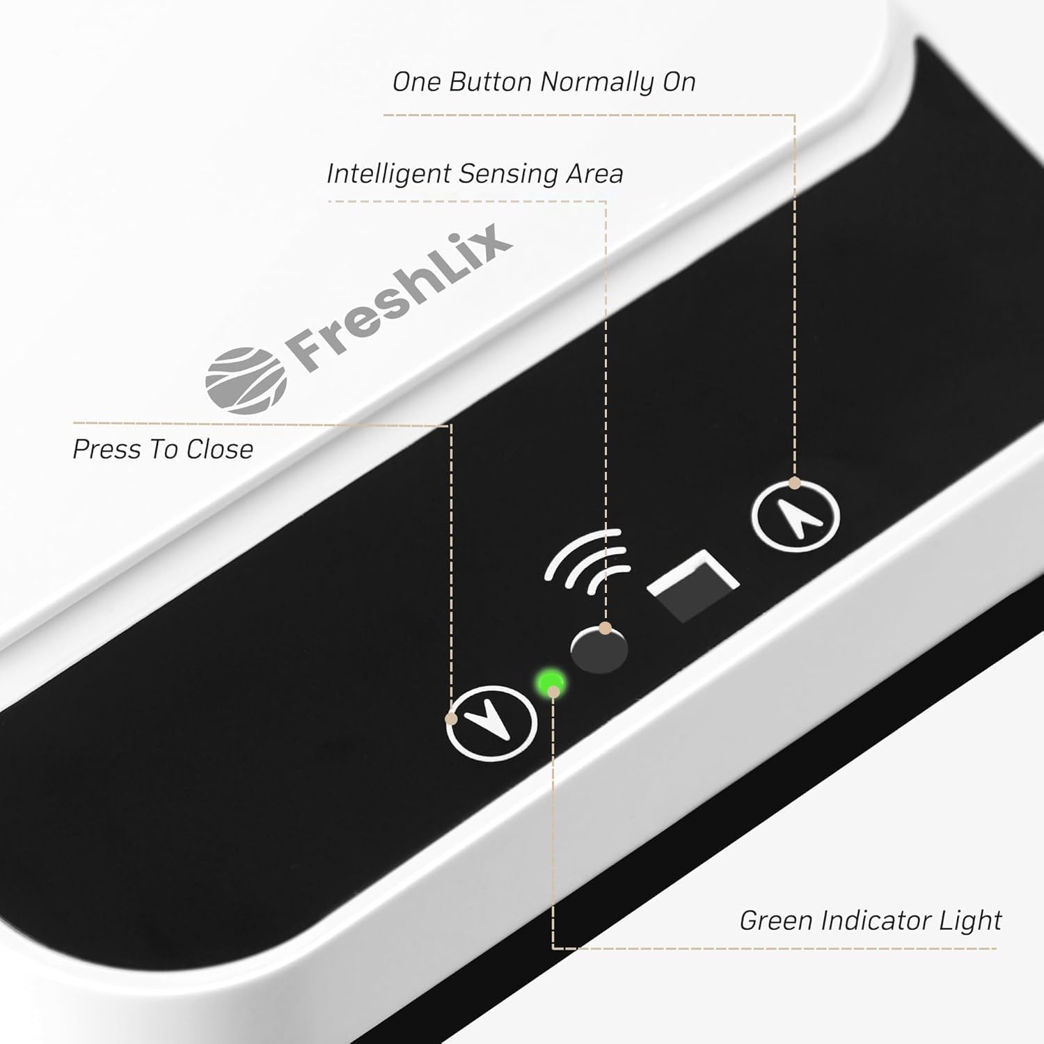 FRESHLIX removable lid and bag ring simplify bag changes.