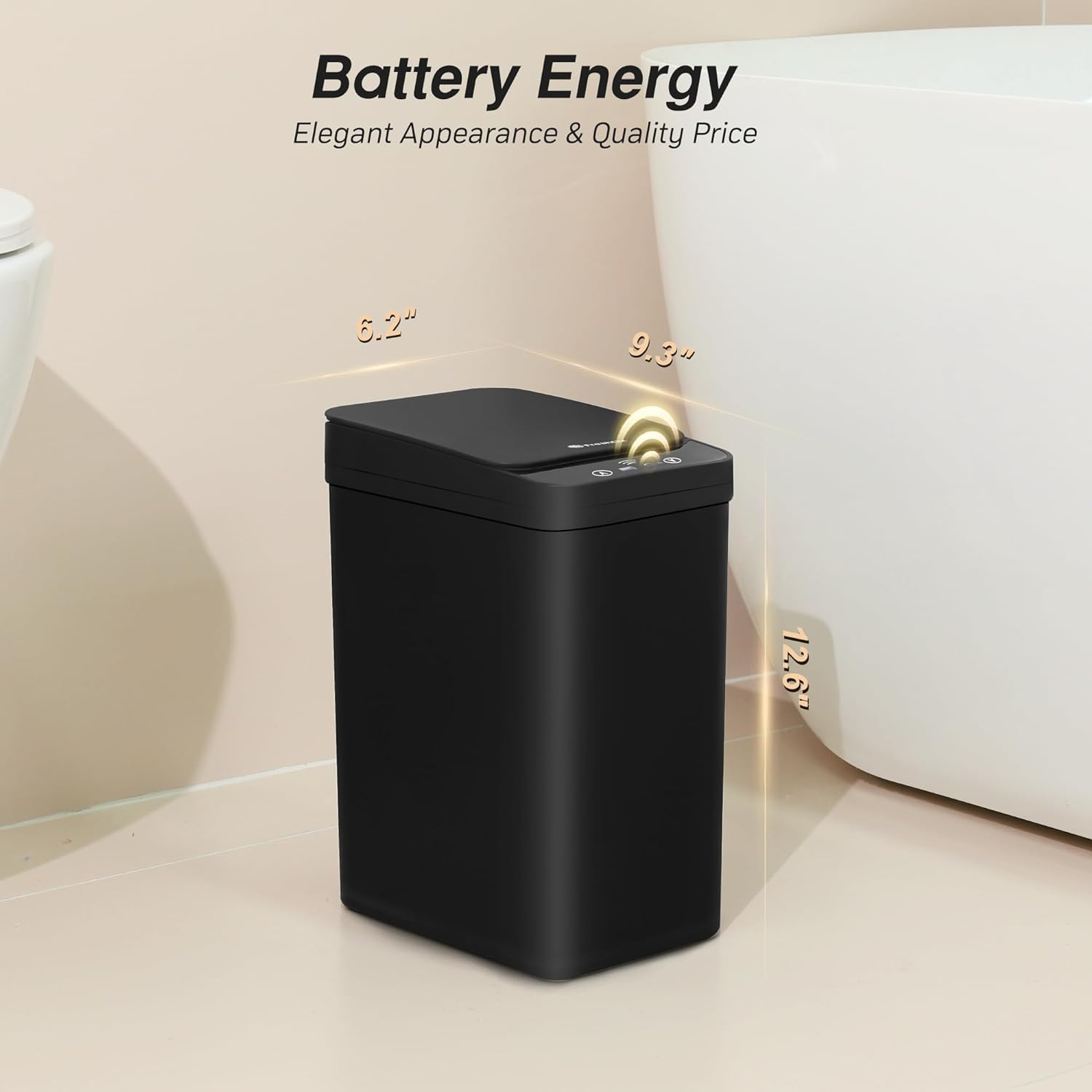 FRESHLIX lid with odor-sealing feature keeps bathroom fresh.
