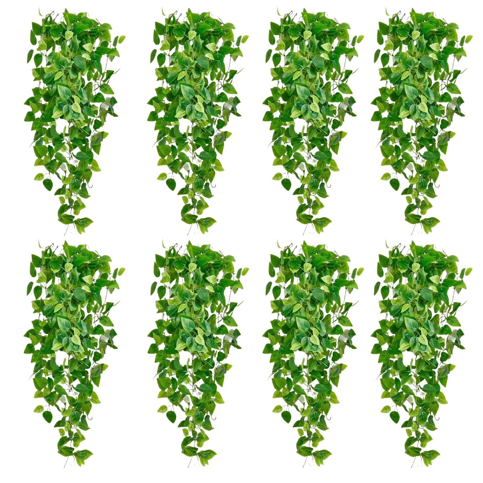 Freyalife fake hanging plants branch close-up shows vibrant, maintenance-free ivy for home decor