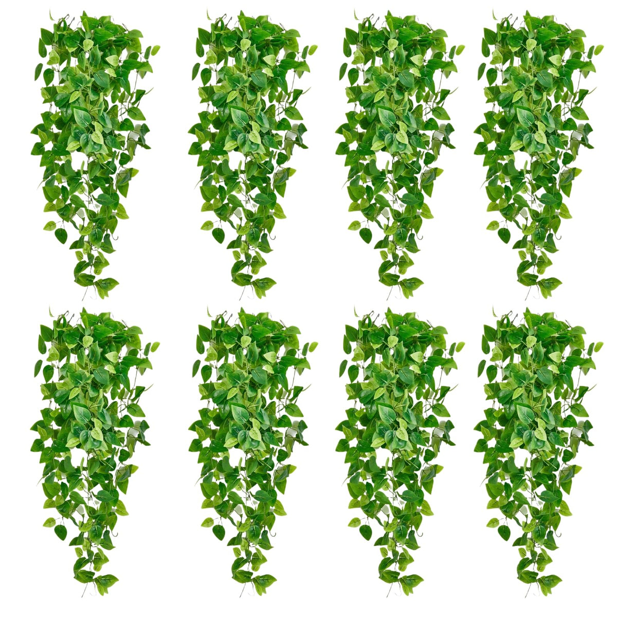 Freyalife fake hanging plants branch close-up shows vibrant, maintenance-free ivy for home decor