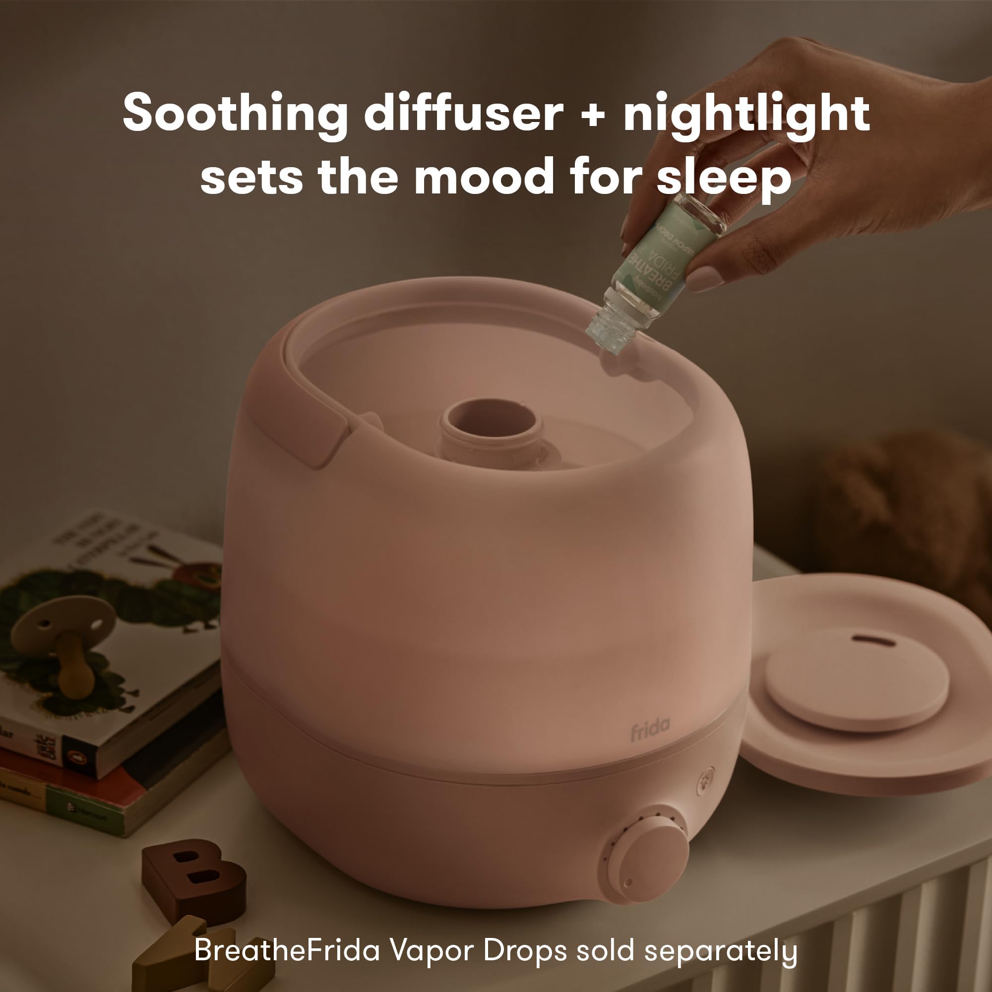 Frida Baby 3-in-1 humidifier carry handle for easy mobility.