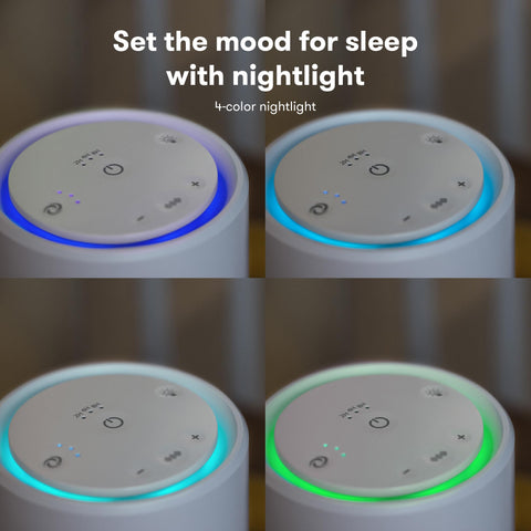 Frida Baby auto-off timer demonstrates energy-saving convenience during naps.