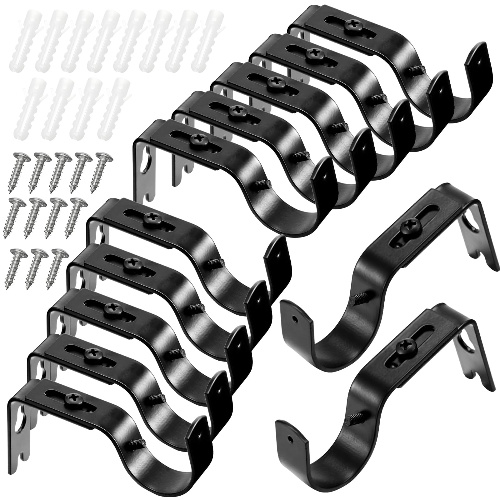 Frienda 12-piece bracket set with screws for quick curtain installation.