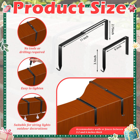 Frienda adjustable clamp concrete-wall hook for 6 to 11 inch blocks.