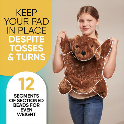 Microwavable warmth option for the Friendly Cuddle weighted lap pad.