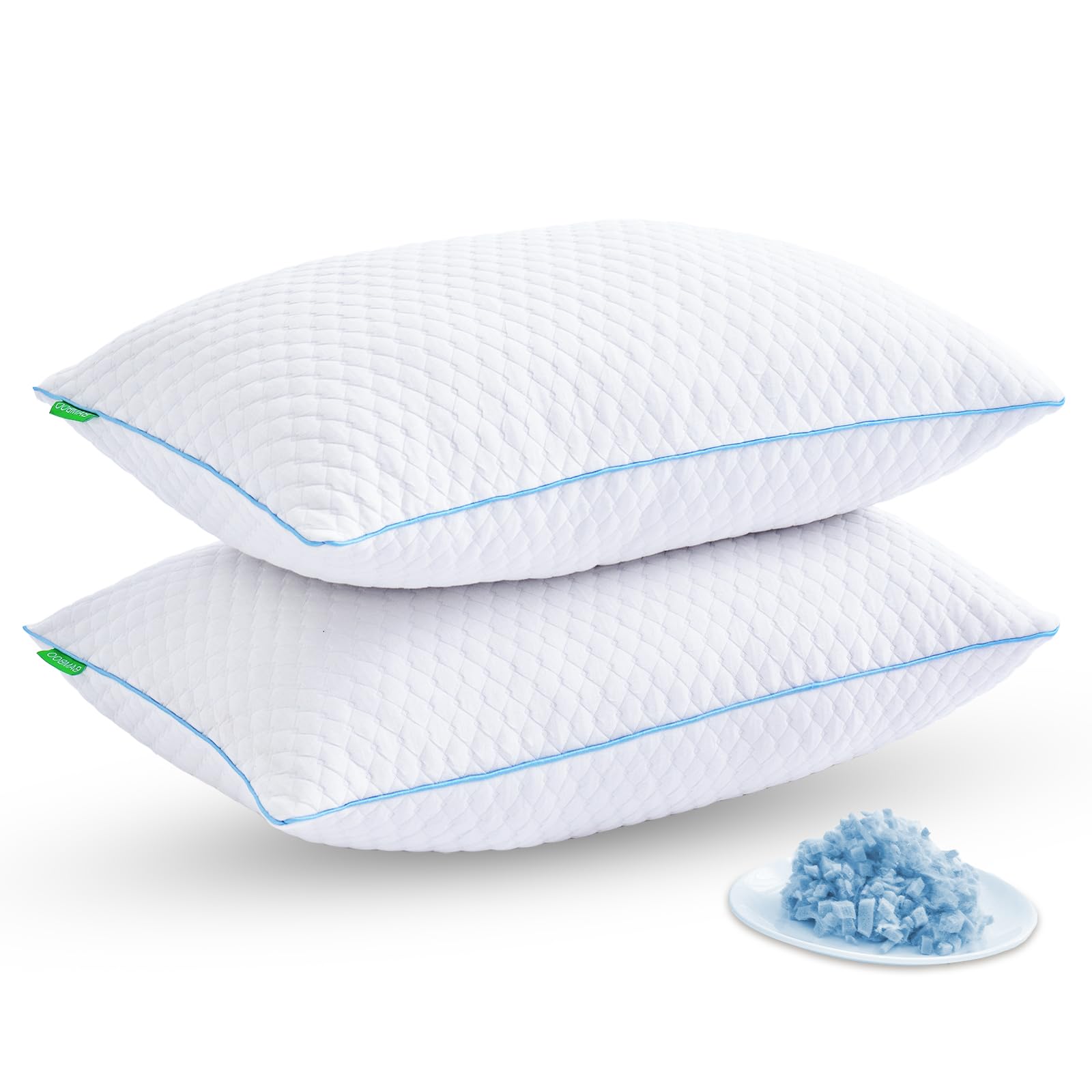 Friendriver shredded memory foam pillow 2-pack offering customizable neck support.