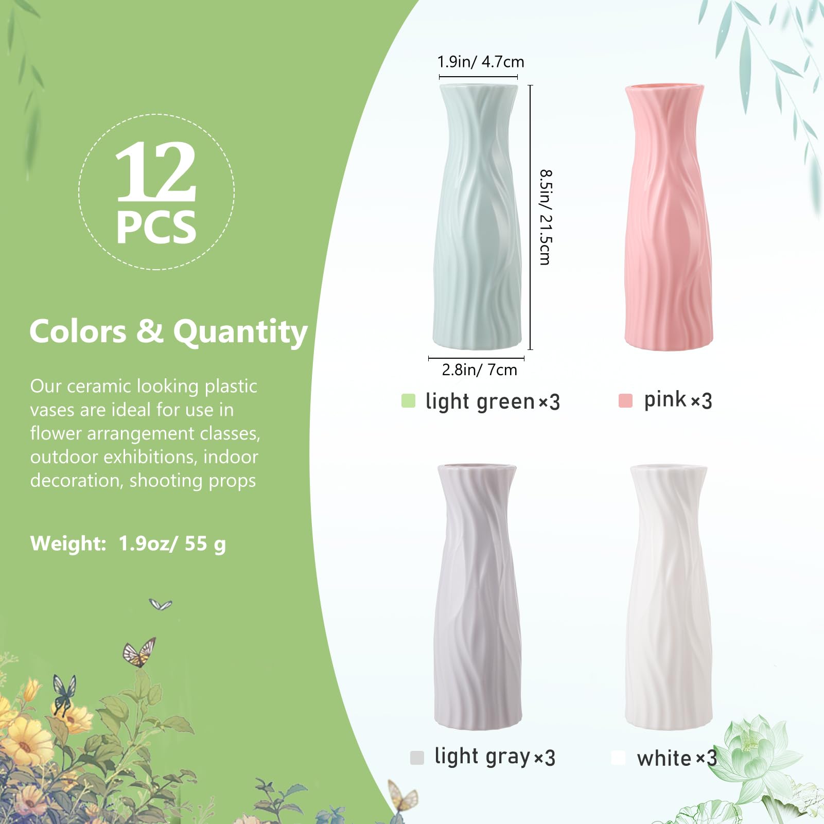 FRIUSATE gray bud vase adds modern elegance and child-safe practicality.
