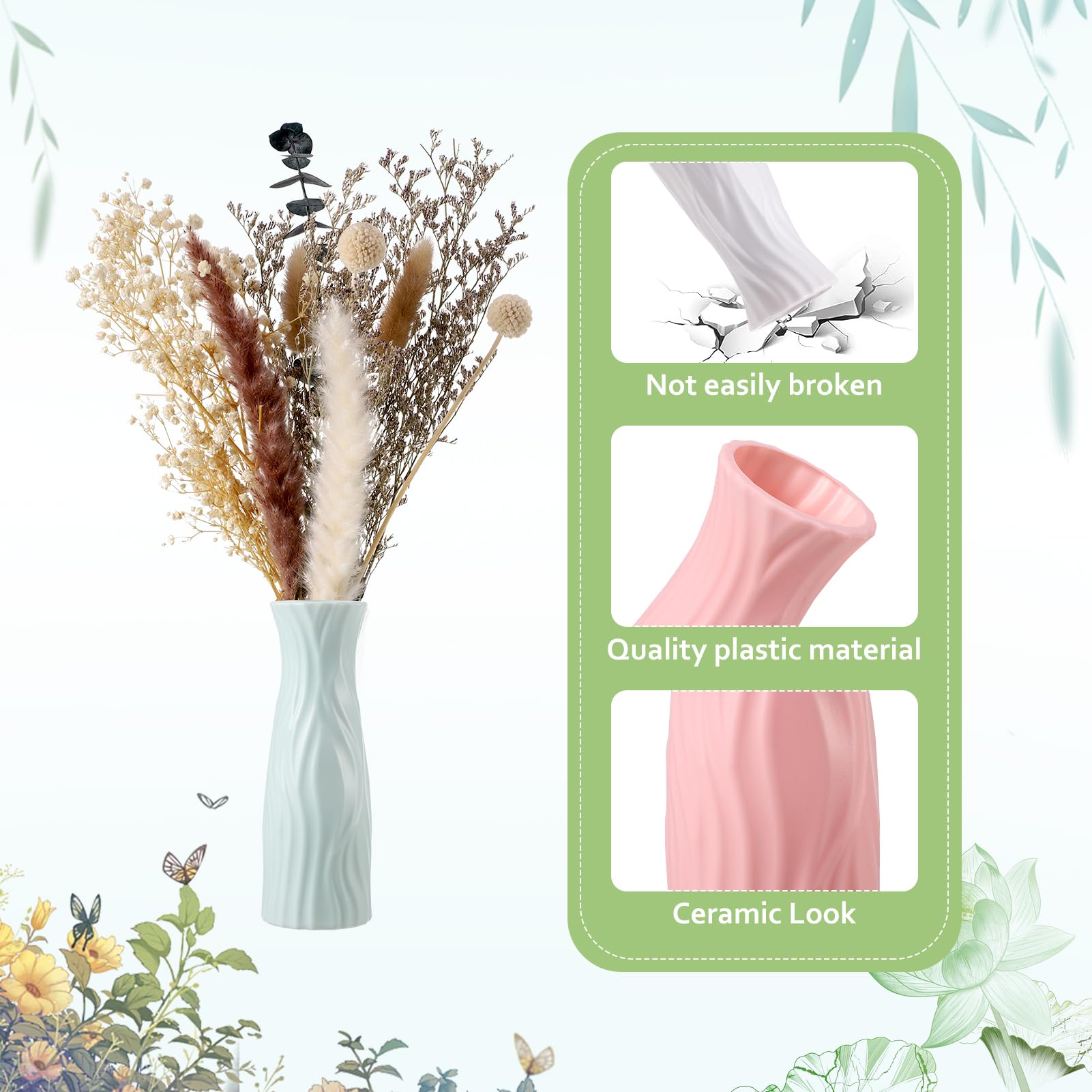 FRIUSATE pink vase set ideal for romantic centerpieces and events.