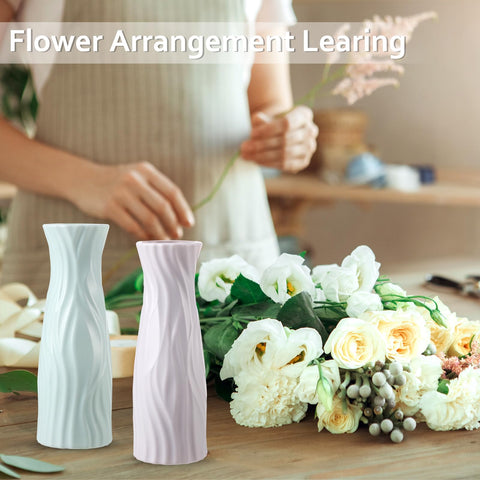 FRIUSATE white ceramic-look vase provides elegant decor without fragility.