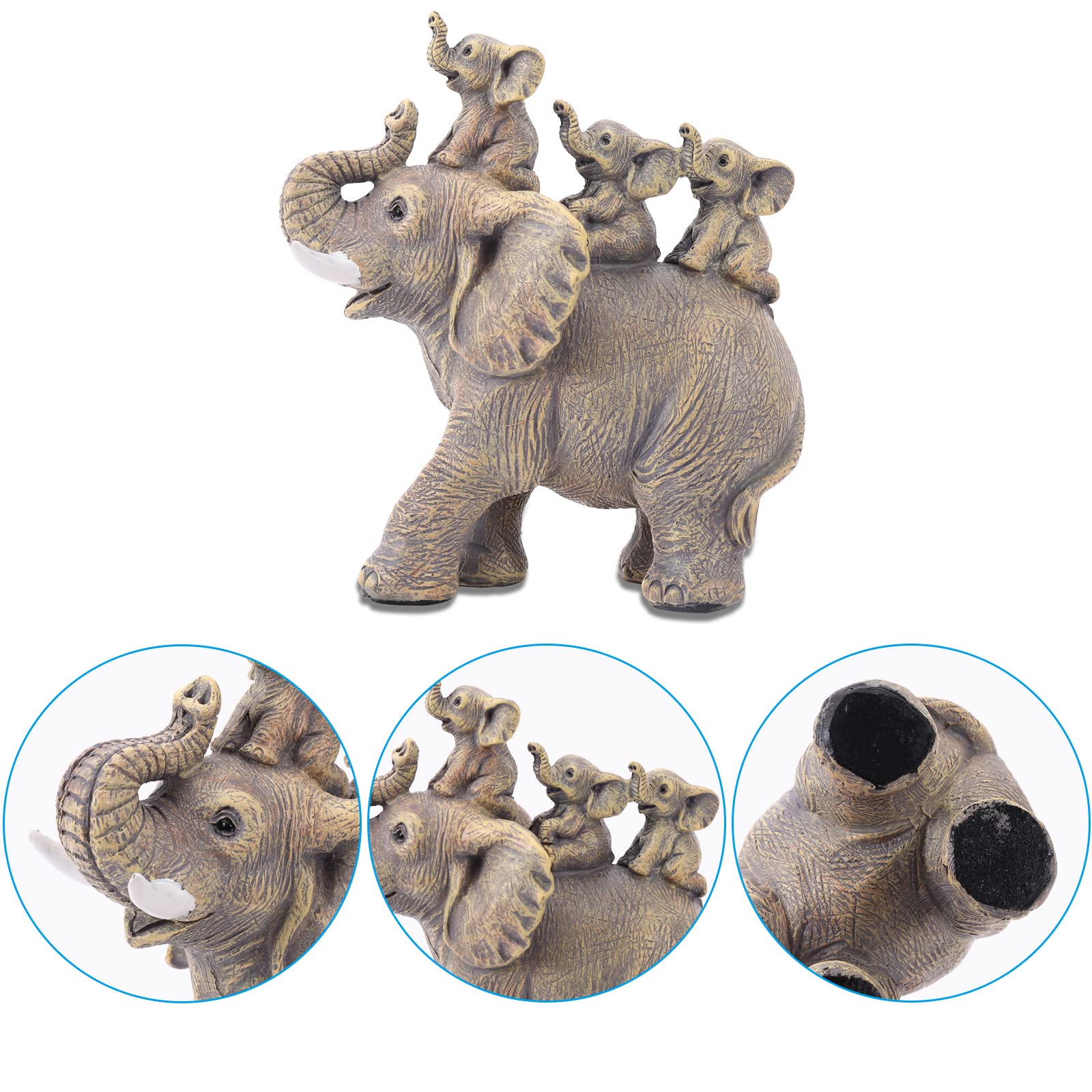 FriyGardcn elephant statue on office desk display