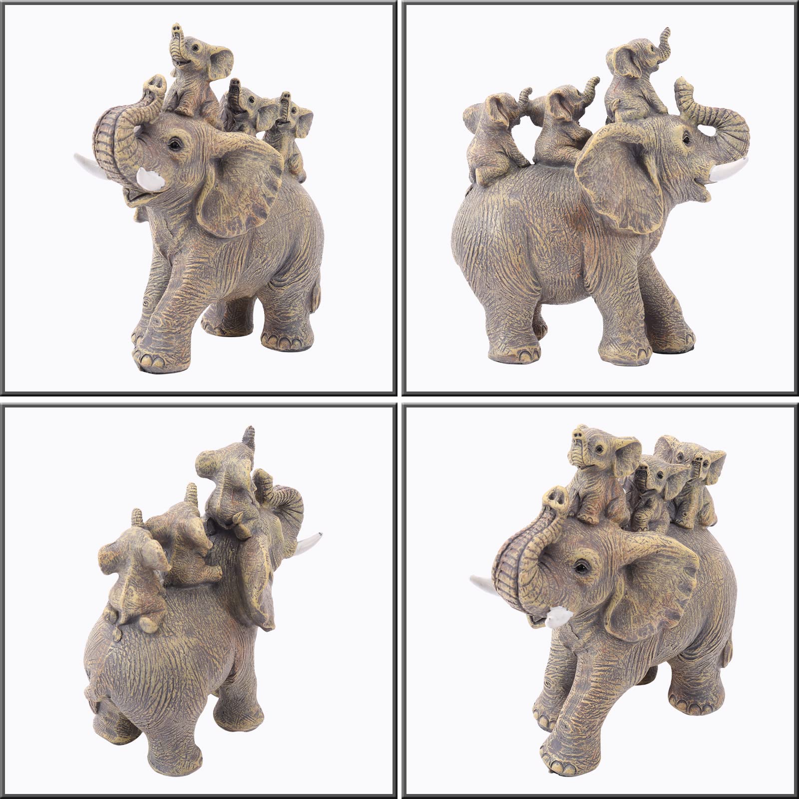 FriyGardcn elephant statue weighs 0.873 pounds for easy repositioning