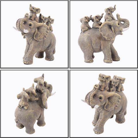 FriyGardcn elephant statue weighs 0.873 pounds for easy repositioning