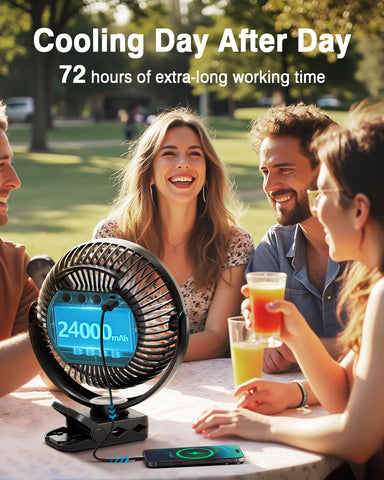 FRIZCOL 24000mAh fan with remote control and 3 speeds