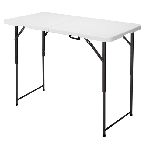 FROASISPRO 4ft folding table in compact folded form for easy transport
