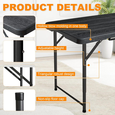 FROASISPRO table in stable setup with locking legs and anti-slip feet