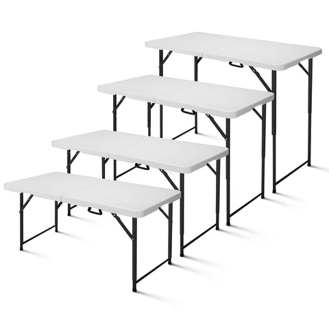 FROASISPRO adjustable-height table showing multiple height options for diverse uses