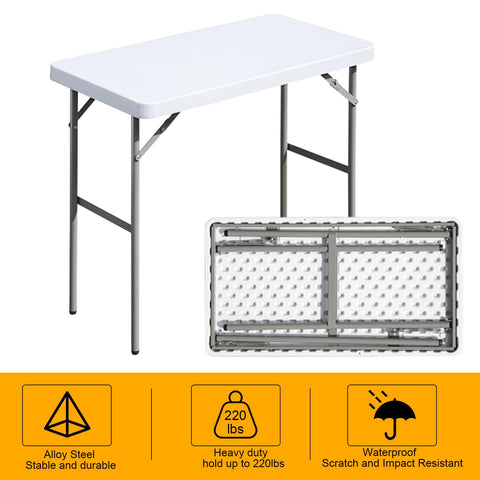 FROASISPRO folding table surface is easy to clean and stain resistant