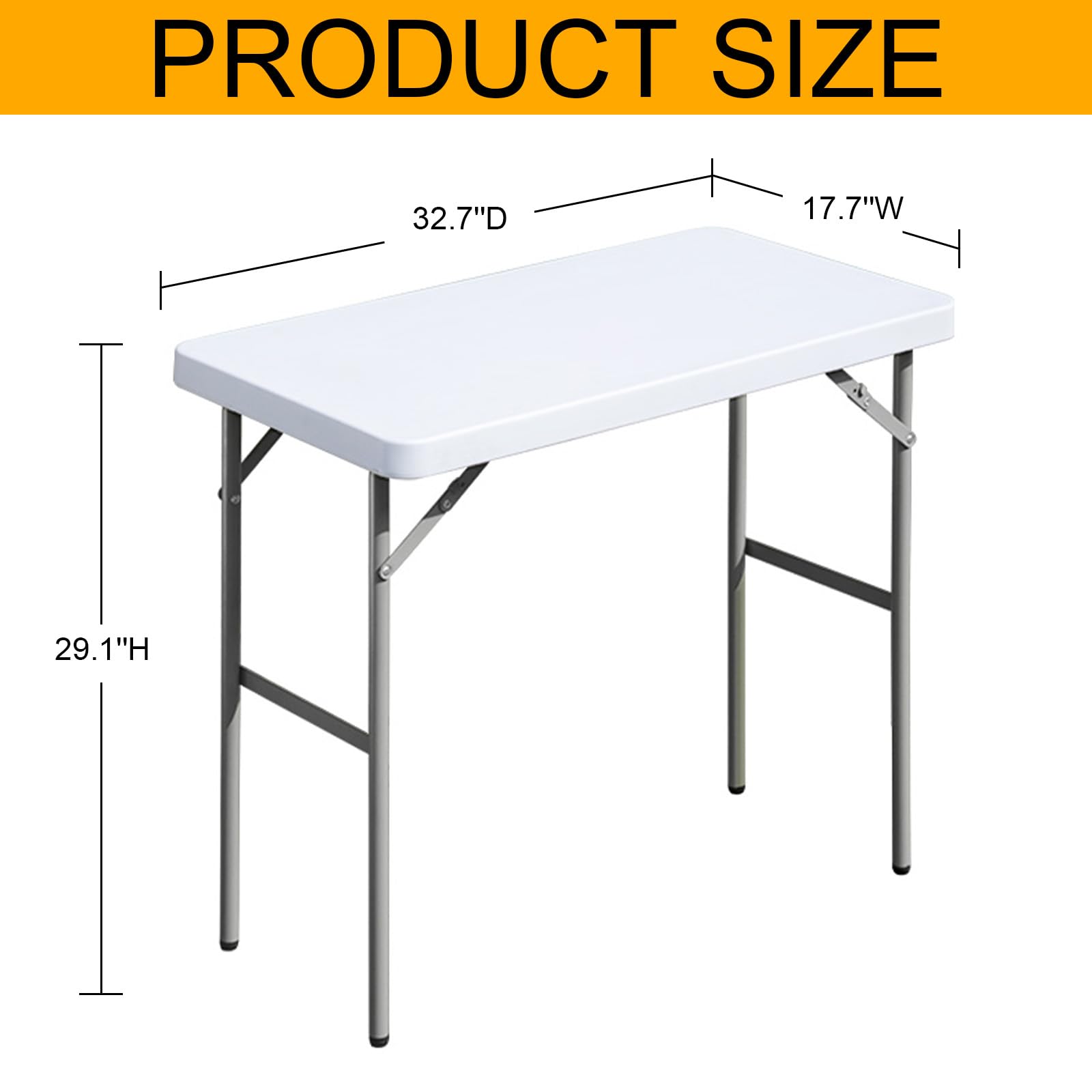 FROASISPRO folding table folded for compact storage and portability