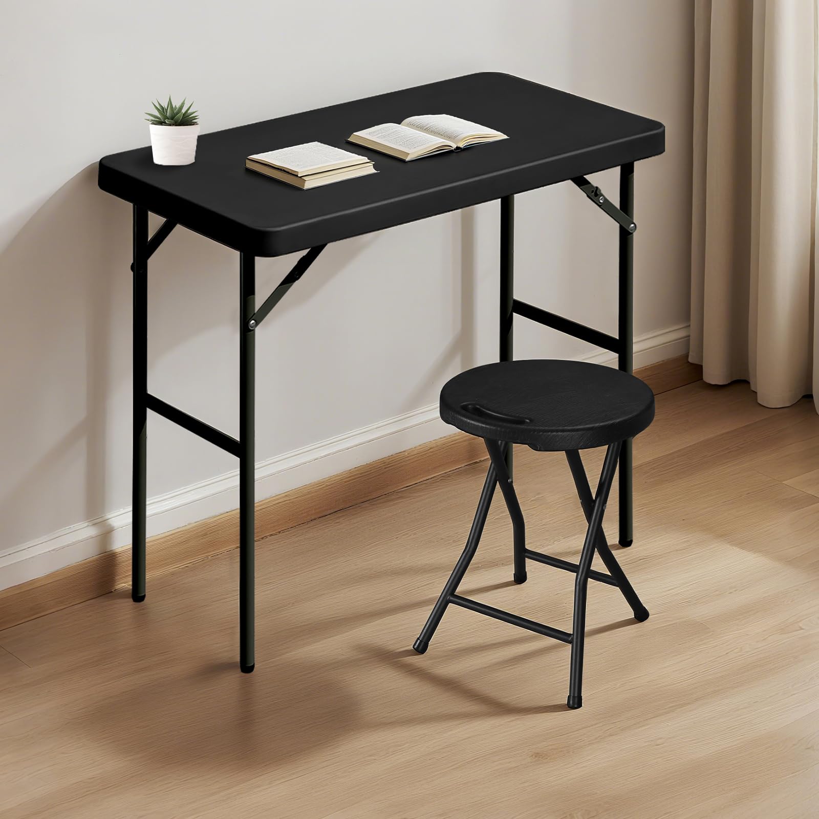 FROASISPRO folding table sturdy iron legs with protective finish