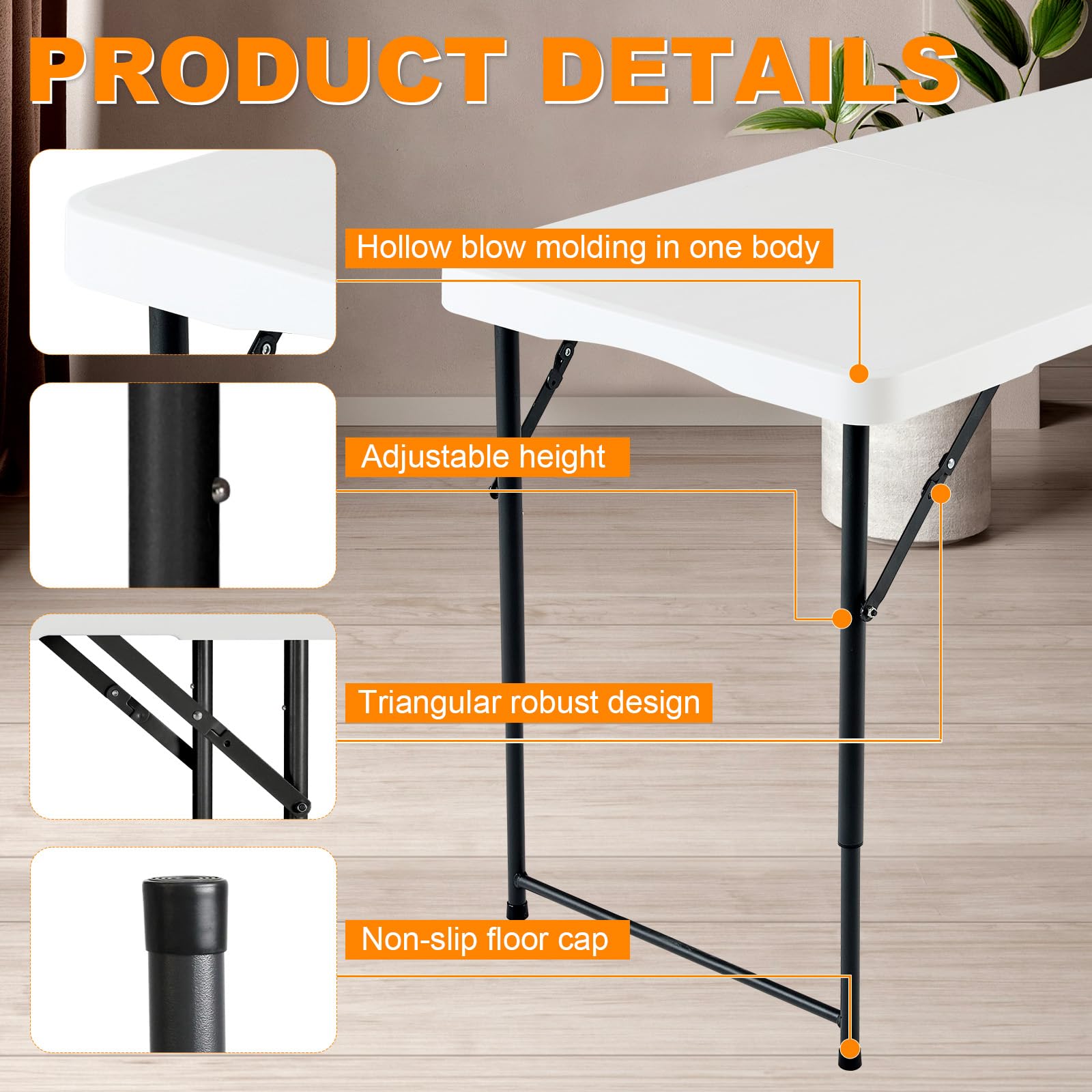 FROASISPRO locking leg system provides stable setup on uneven floors