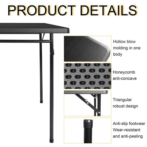 Froasispro table durable HDPE-steel construction highlights long-lasting reliability for busy events.