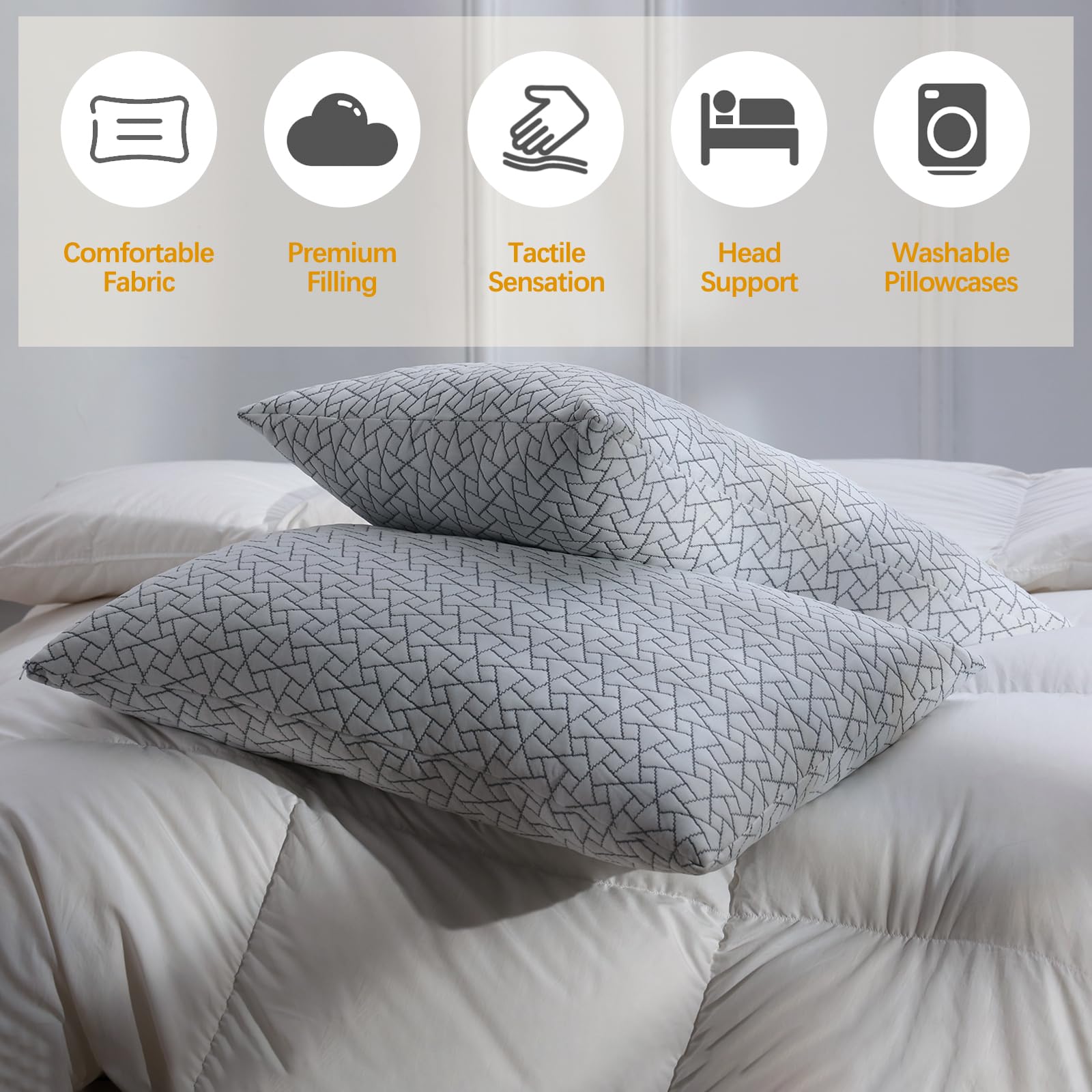 FROHAUL removable washable cover keeps pillow fresh.