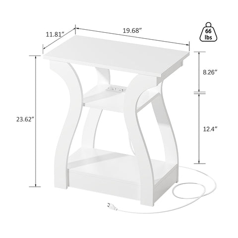 FROMJBEST arc-edge design end table adds a modern silhouette to any lounge