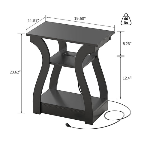 FROMJBEST End Table arc design adds a sleek, modern touch