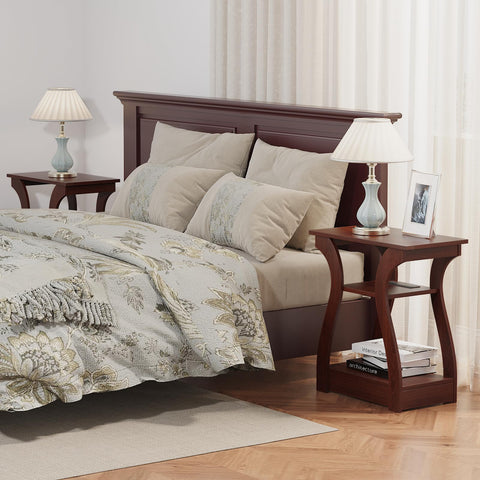 FROMJBEST cherry end table arc design suits modern interiors.