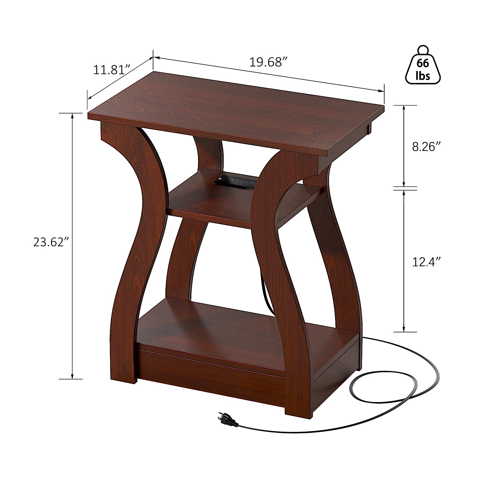FROMJBEST engineered wood end table offers durability for daily use