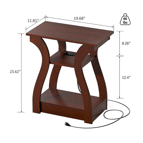 FROMJBEST engineered wood end table offers durability for daily use