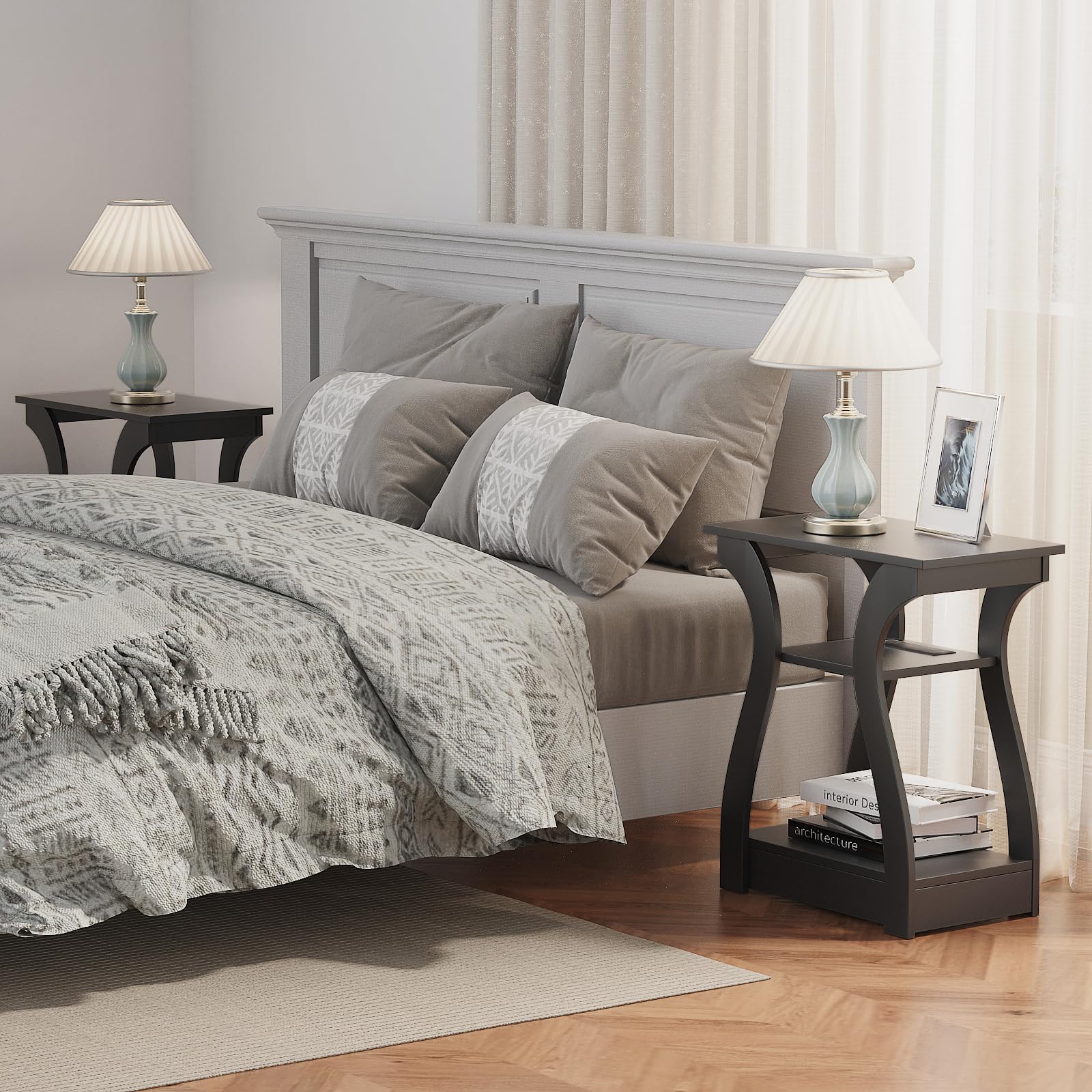 FROMJBEST End Table bedroom setting complements nightstand spaces